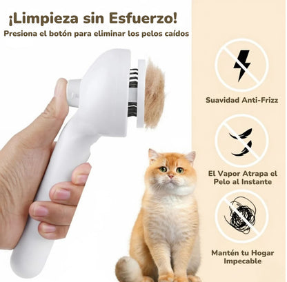 Cepillo de Vapor Anti-Pelo para Mascotas | Perros y Gatos